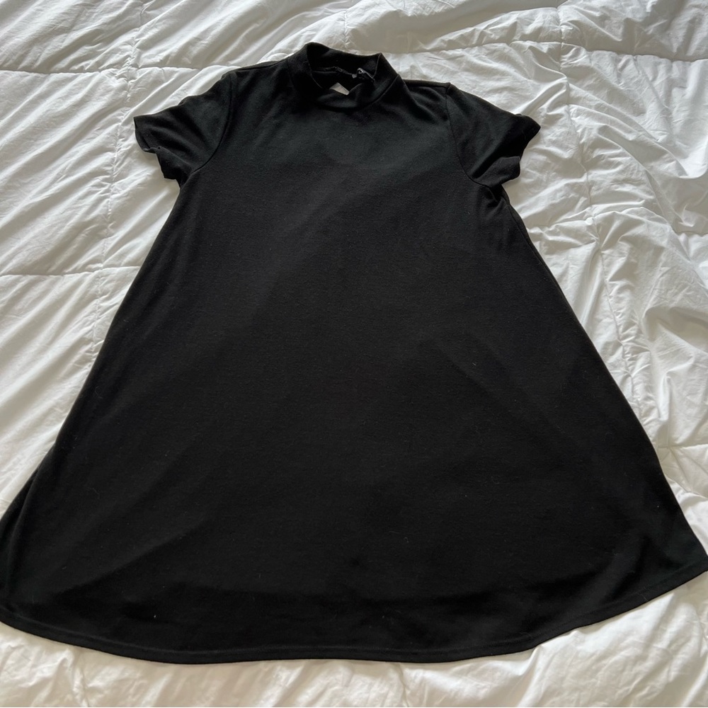 Mini Trapeze Dress with Keyhole Detail